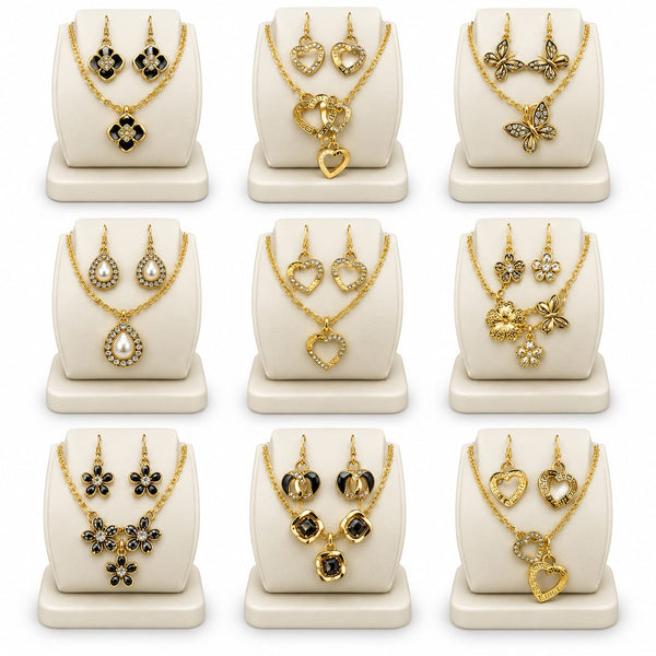 Conjunto de collar y aretes Ref 26272