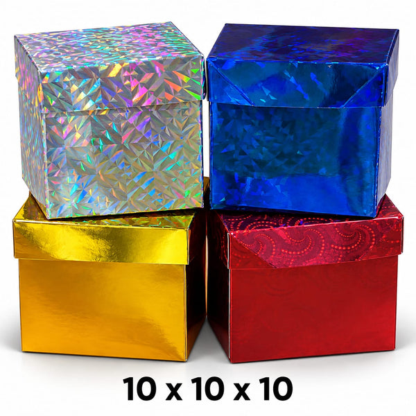 Caja de regalo brillante pequeña 10 × 10 × 10 cm Ref 26002S