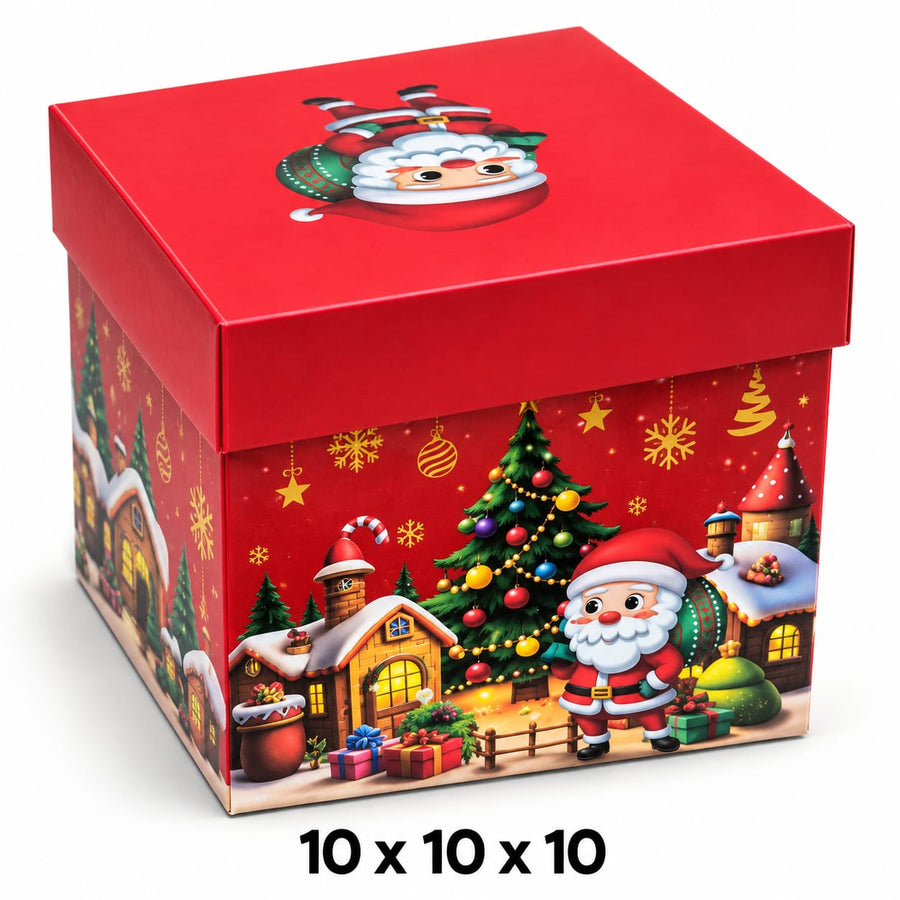 Caja navideña pequeña 10 × 10 × 10 cm Ref 26005S
