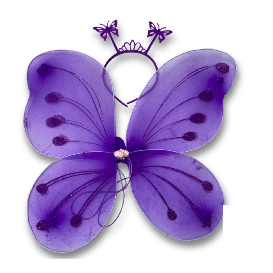 Alas de hada moradas con diadema Ref AH02