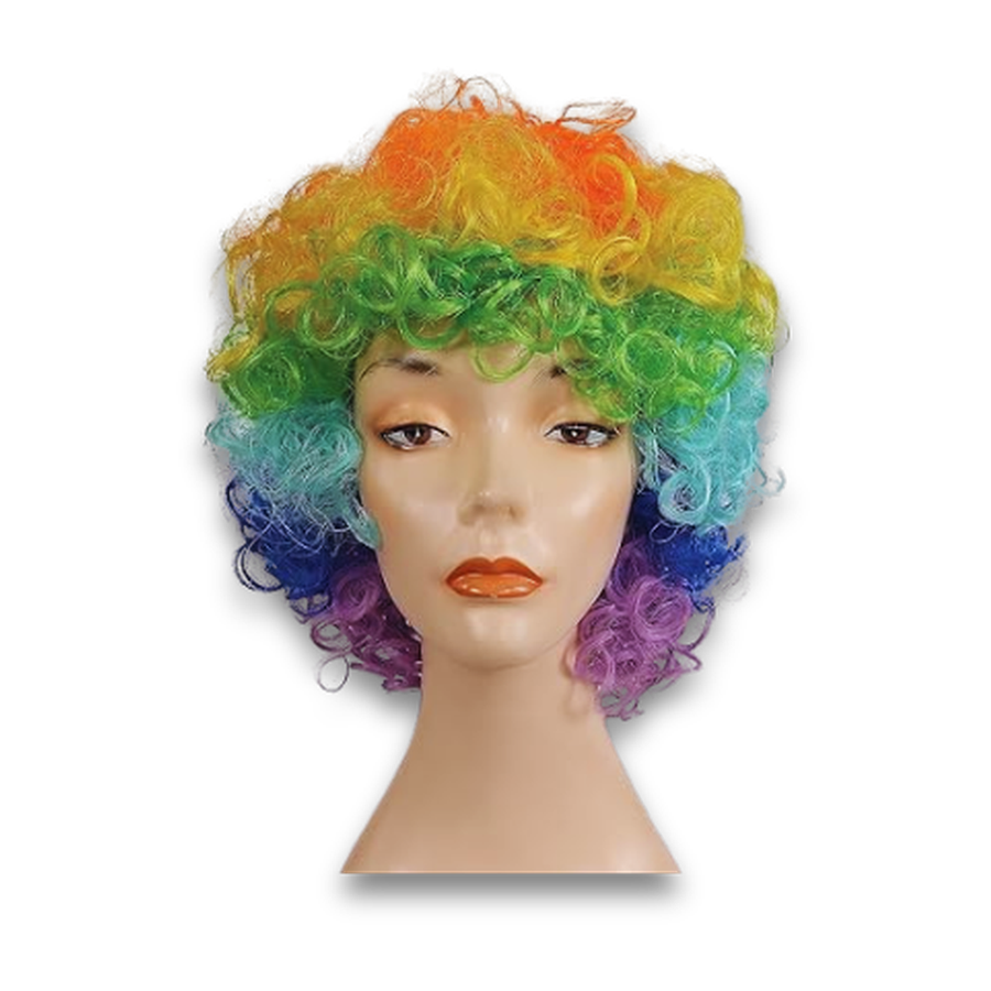 Peluca corta rizada multicolor Ref PPH01